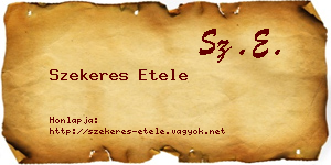 Szekeres Etele névjegykártya
